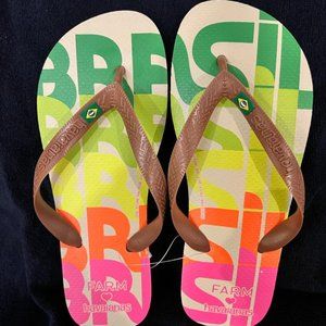 Havaianas Sandals Farm Rio  , Beautiful ! New , size USA  9/10W
